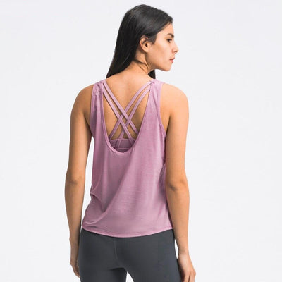 2 in 1 Loose U-back Workout Gym Tank Tops