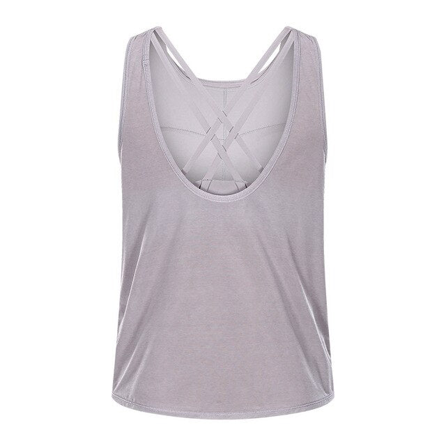 2 in 1 Loose U-back Workout Gym Tank Tops