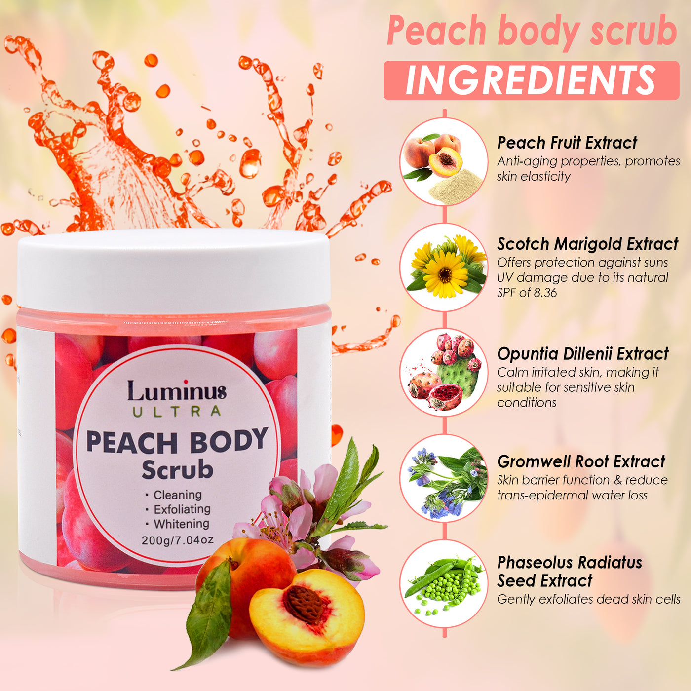 Peach Body Scrub