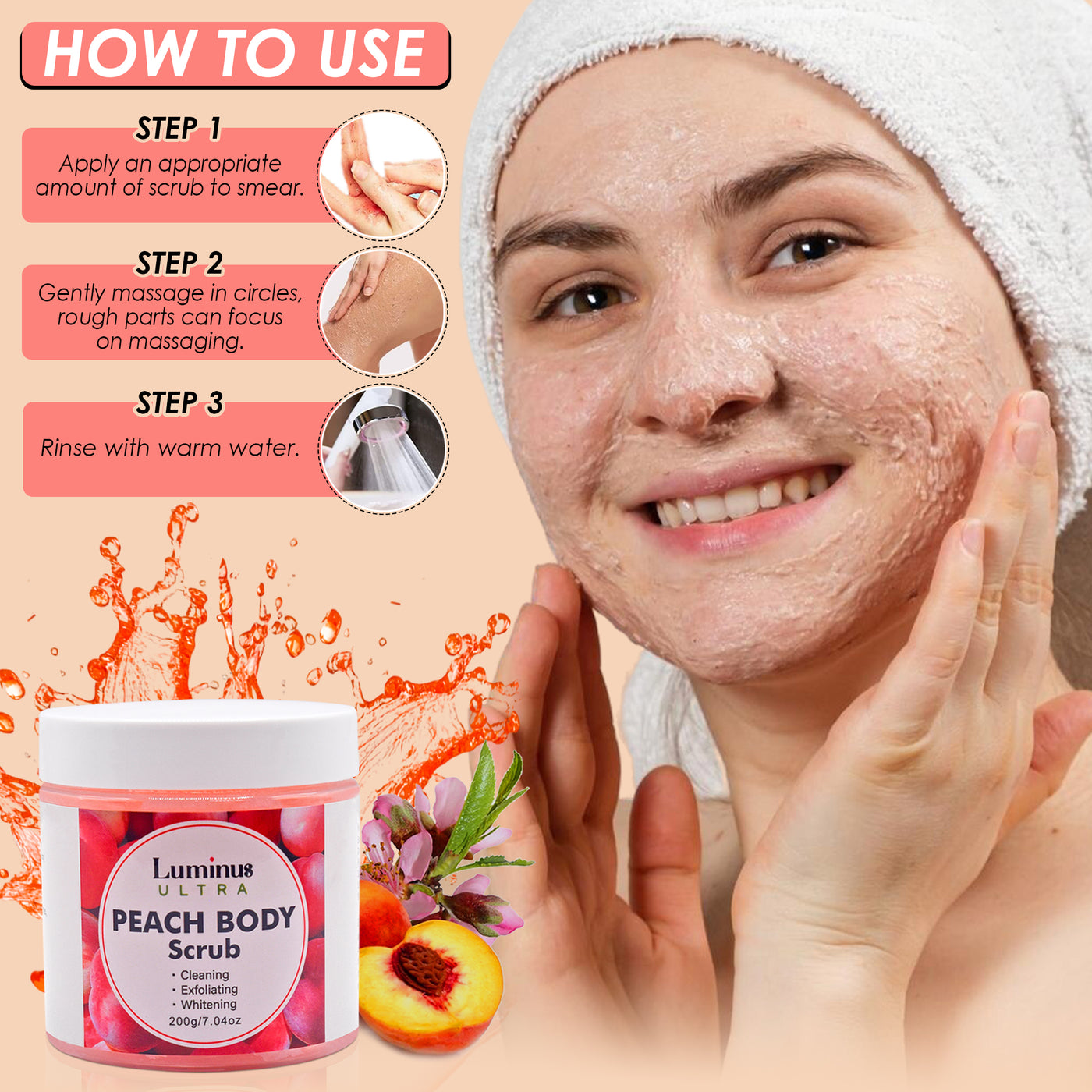 Peach Body Scrub