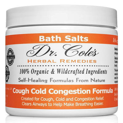 Dr. Cole's Organic Cough Cold Congestion Bath Salts SixPak
