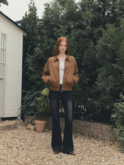 [TWEE] Nisha Vintage-Washed Bootcut Denim Pants Jean