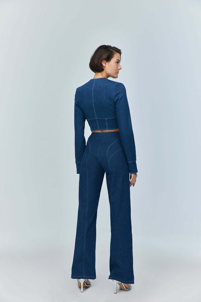 JENDUE Myla Denim Jean - Women's High-Waisted Wide Leg