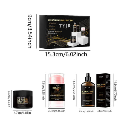 Keratin Hair Mask and Conditioner Set for Smooth Hair