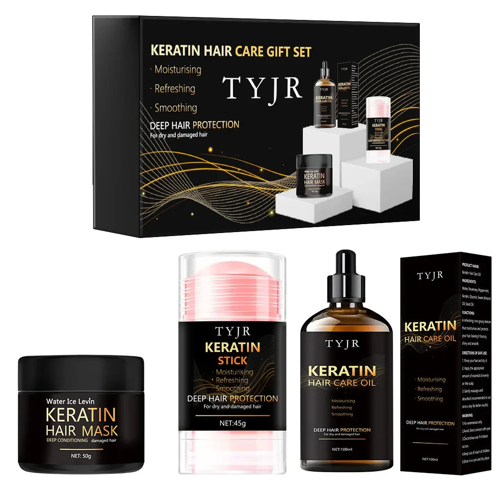 Keratin Hair Mask and Conditioner Set for Smooth Hair