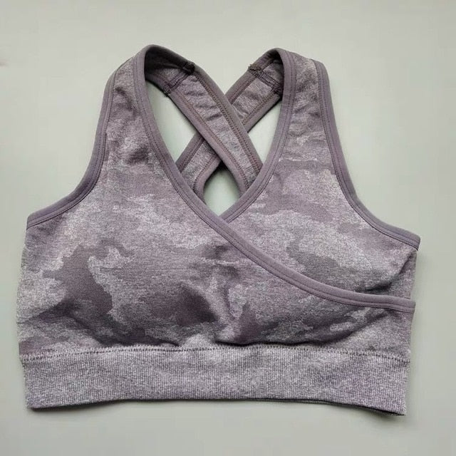 Camouflage Push Up Sports Bra