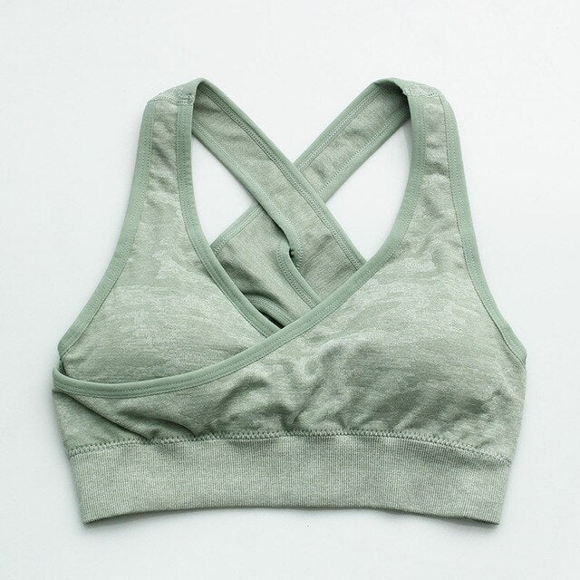 Camouflage Push Up Sports Bra