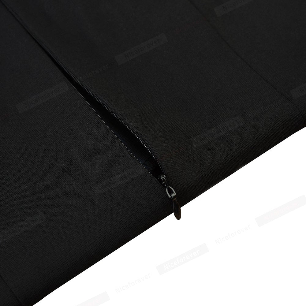 Career Women Pure Color Office Button vestidos