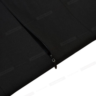 Career Women Pure Color Office Button vestidos