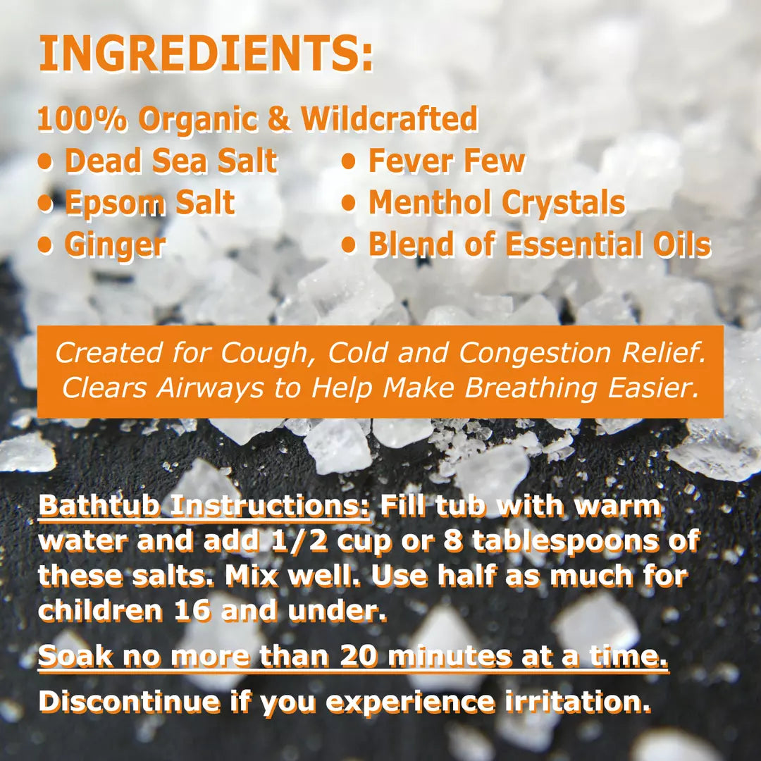 Dr. Cole's Organic Cough Cold Congestion Bath Salts SixPak