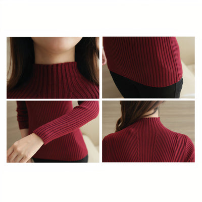Liz Fitted Pullover Elegant Soft Knit Top