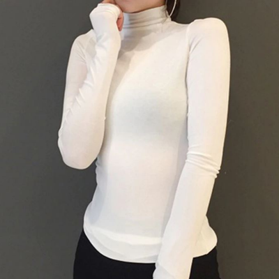 T-Neck Top Stylish Modern Knit Shirt