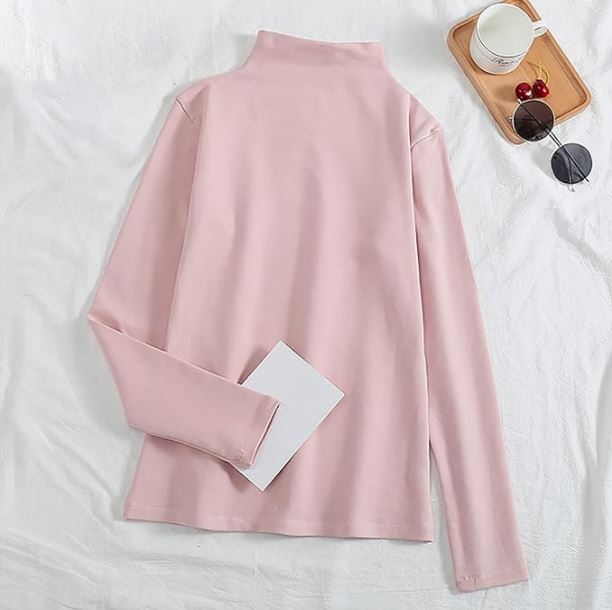 T-Neck Top Stylish Modern Knit Shirt