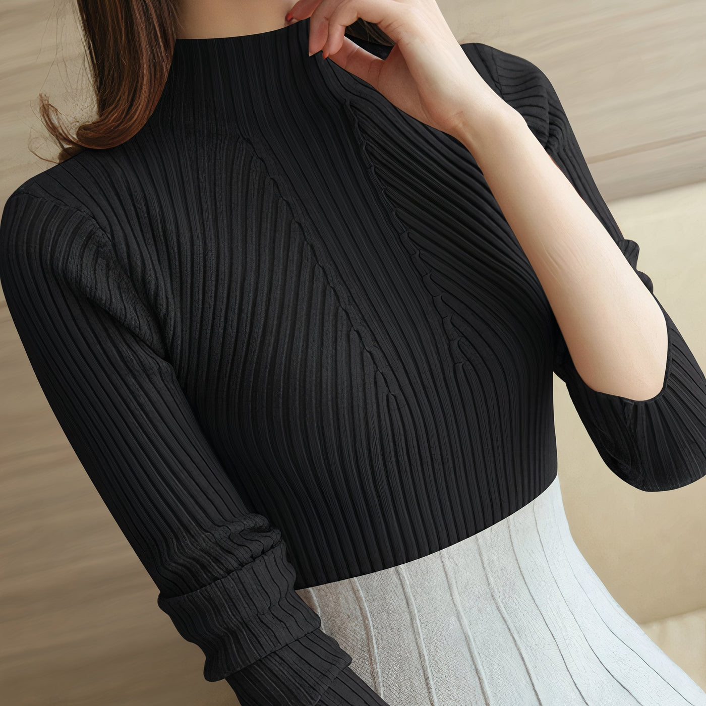 Liz Fitted Pullover Elegant Soft Knit Top