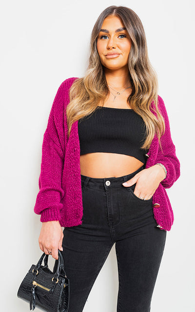 V-Neck Button Down Knitted Cardigan