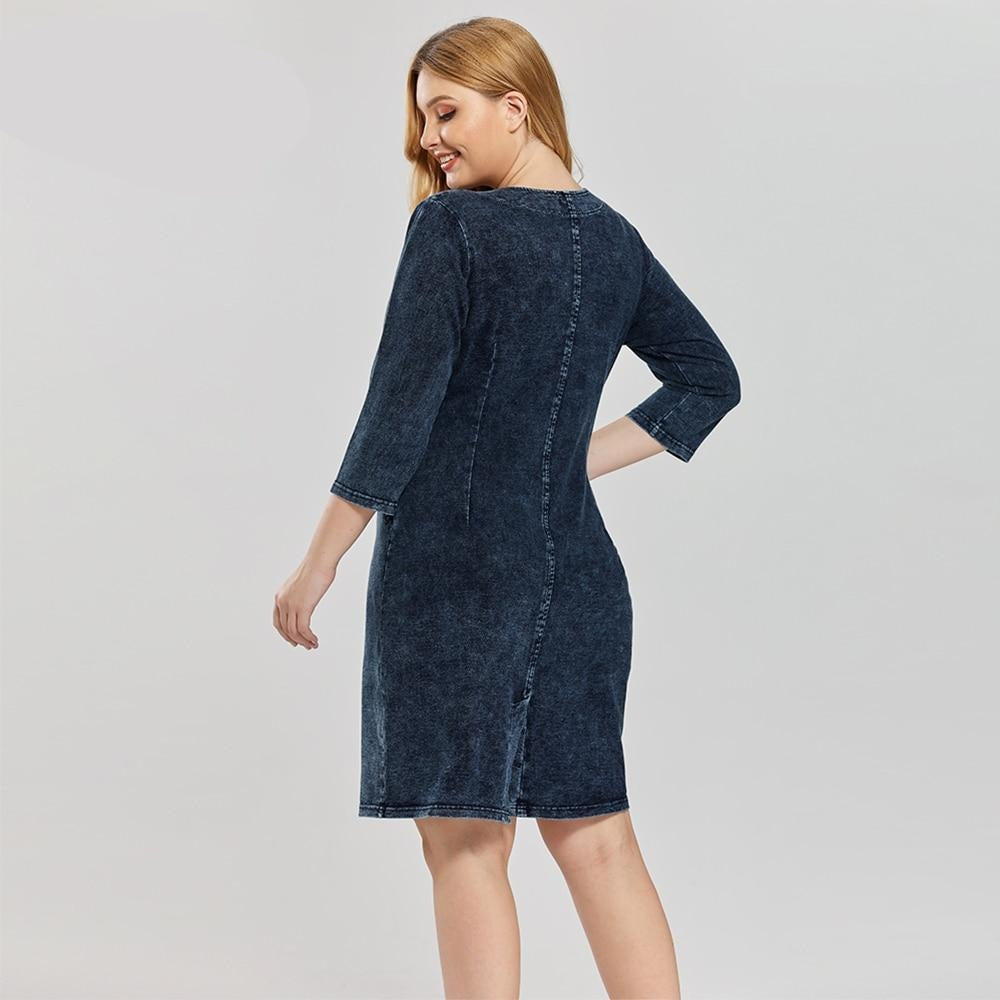 Women's Plus Size Fashion Denim Dress