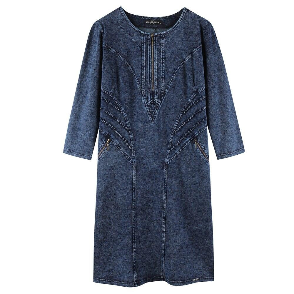 Women's Plus Size Fashion Denim Dress