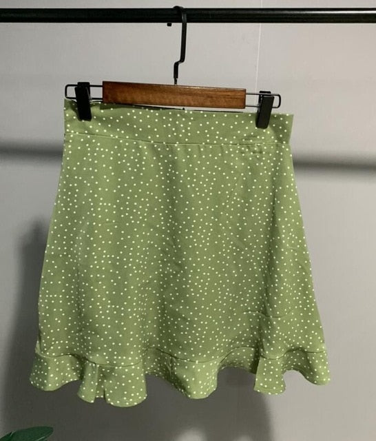 Women Dots Mini Skirt
