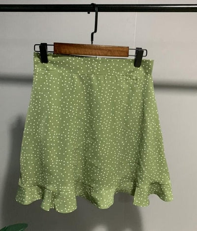 Women Dots Mini Skirt