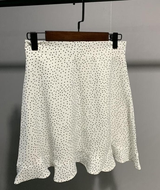 Women Dots Mini Skirt