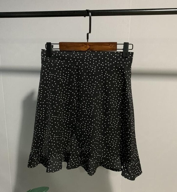 Women Dots Mini Skirt