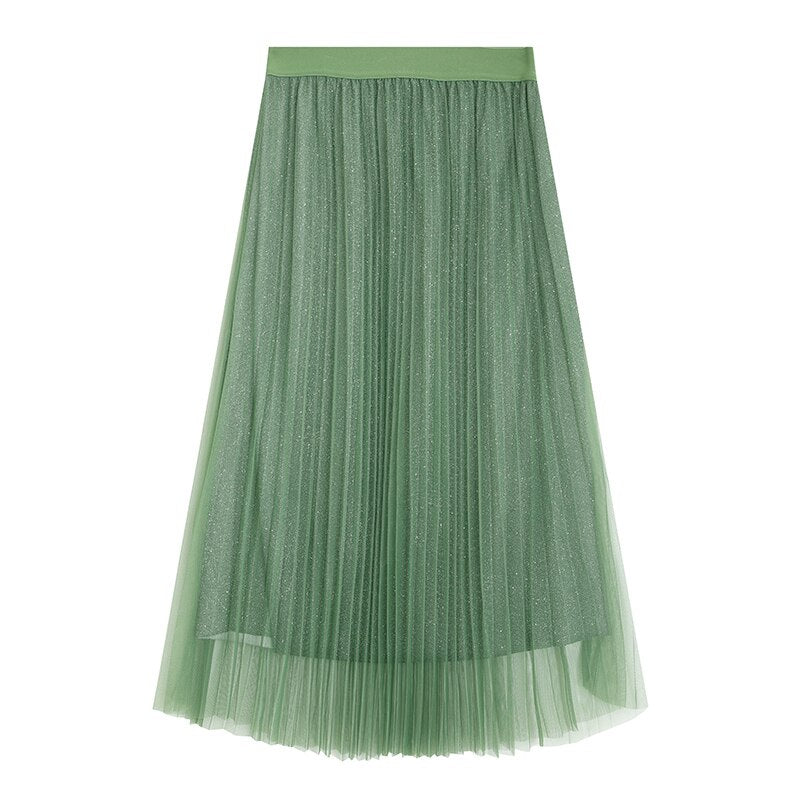 Local Delivery Contrast Mesh Women Skirts