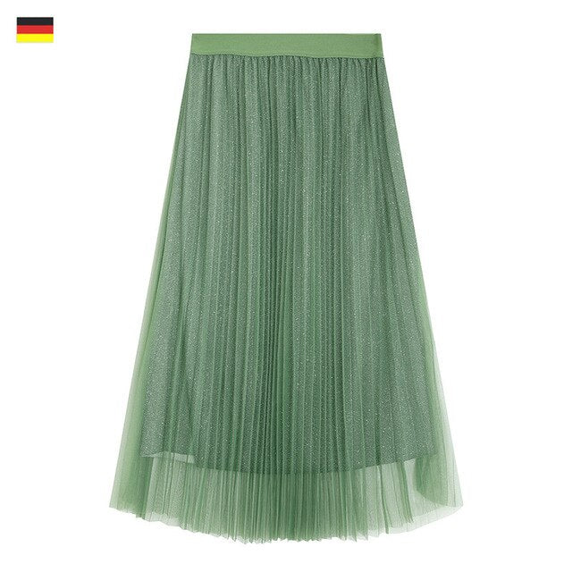 Local Delivery Contrast Mesh Women Skirts