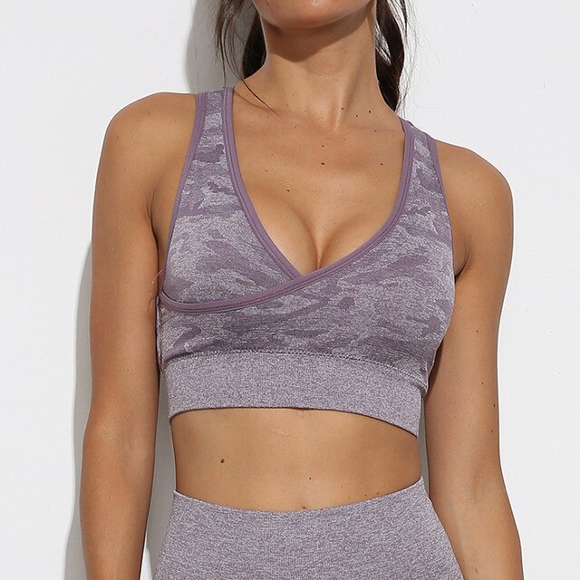 Yoga Bra Crop Tops Gym Seamless Sports