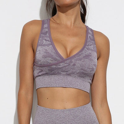 Yoga Bra Crop Tops Gym Seamless Sports