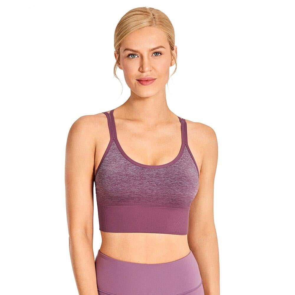 Strappy Sexy Longline Sports Bra Crop Tops