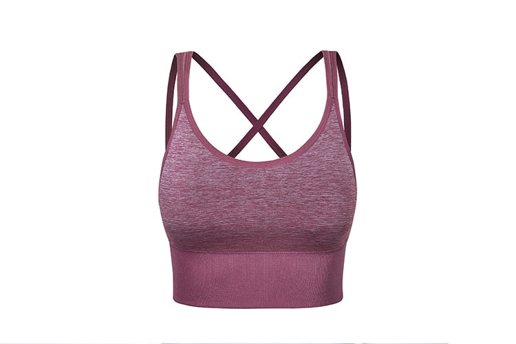 Strappy Sexy Longline Sports Bra Crop Tops