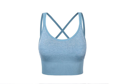 Strappy Sexy Longline Sports Bra Crop Tops