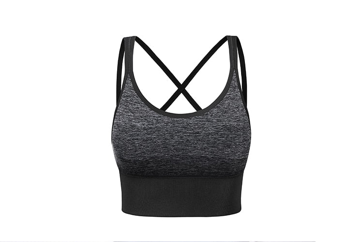 Strappy Sexy Longline Sports Bra Crop Tops