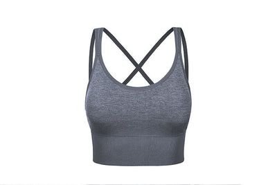 Strappy Sexy Longline Sports Bra Crop Tops