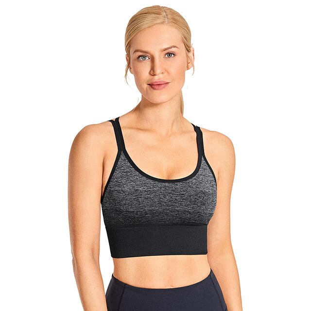 Strappy Sexy Longline Sports Bra Crop Tops
