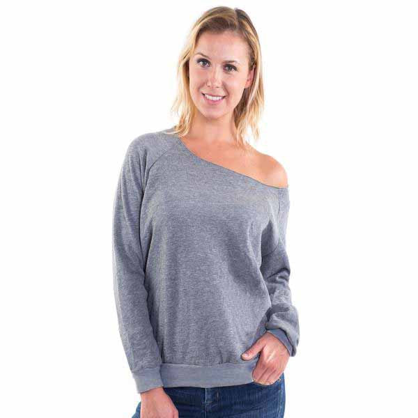 6007 - Women's Fleece Off Shoulder Pullover Sweatshirt